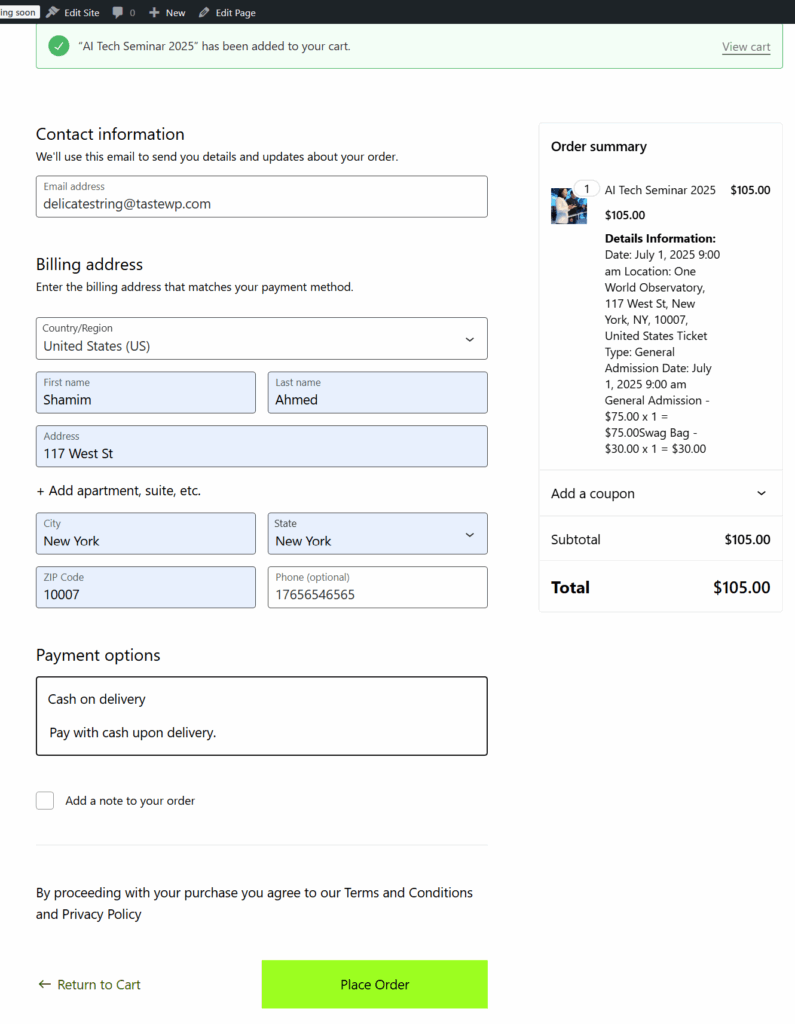 How to Create a Seminar Booking System Using WordPress Event Booking Plugin 12