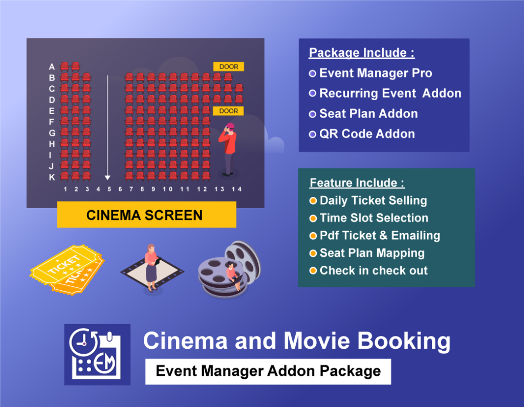 Cinema Movie or Any Seat Reservation Solution for WordPress