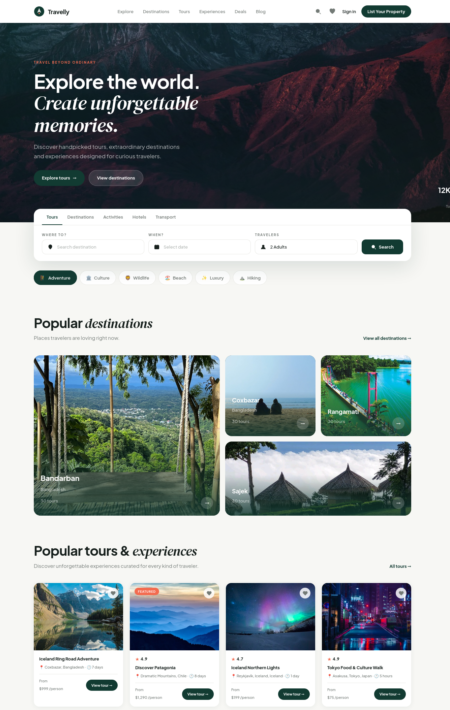Travail - Tour & Travel Agency WordPress Theme 7