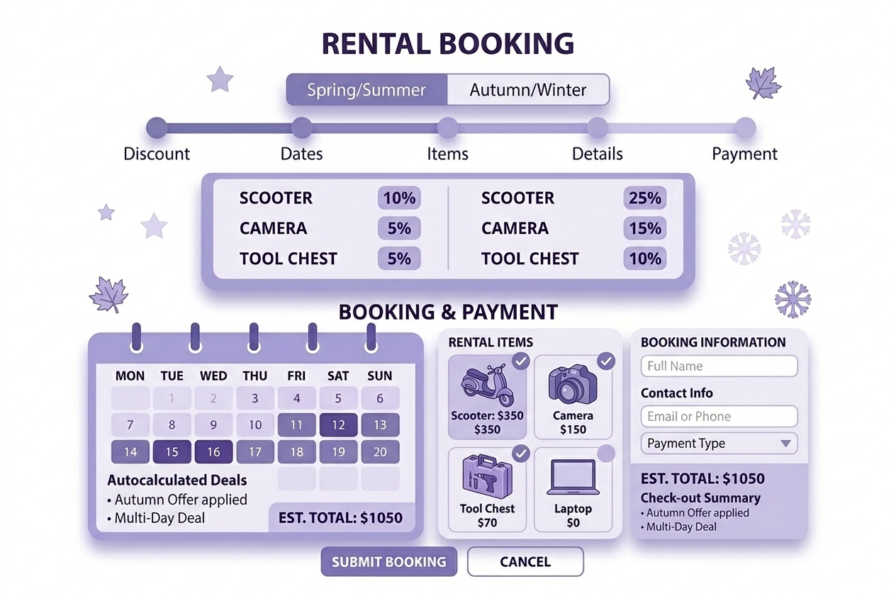 Seasonal Pricing for Booking and Rental Manager -WpRently 7