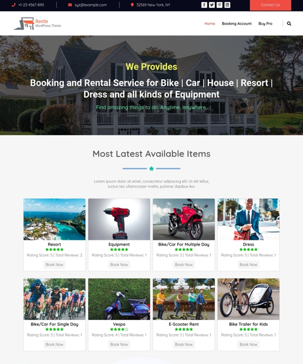 Rentle – WordPress Theme