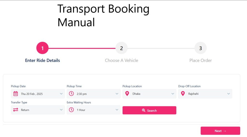 A Guide to Building a Taxi Cab Booking System In WordPress 16 manual fixed booking