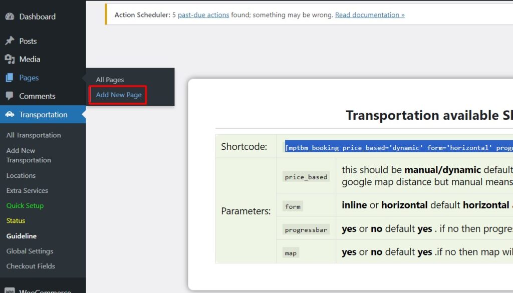 add shortcode using block editor for eCab distance as maps