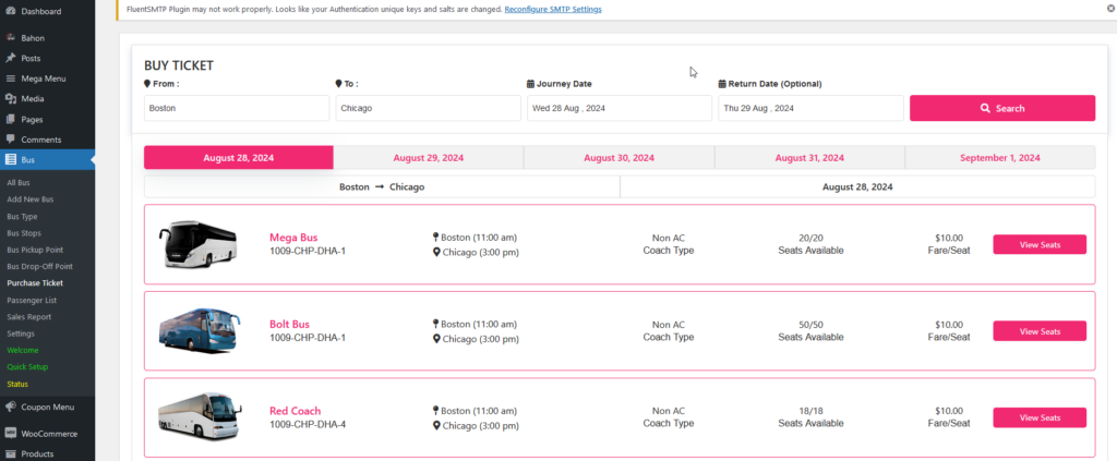 How to Create Bus Booking Website using WordPress Bus Booking Plugin 29