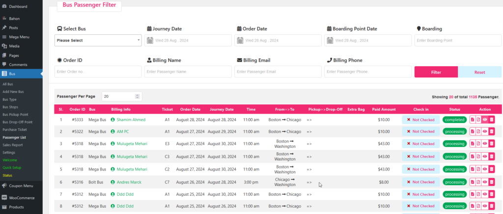 How to Create Bus Booking Website using WordPress Bus Booking Plugin 31