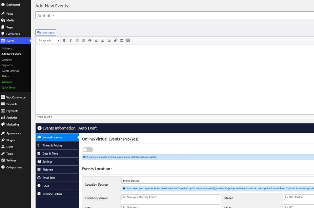 How to Add a Calendar in WooCommerce Event Management Website 59