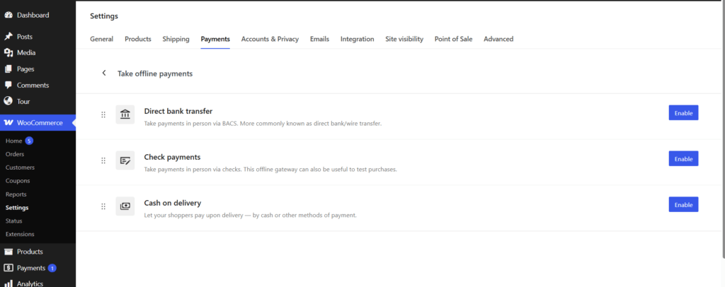woocommerce payment