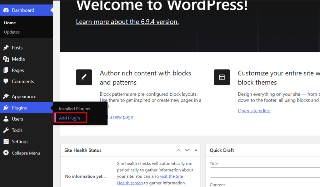 A Guide to Building a Taxi Cab Booking System In WordPress 1 add plugin