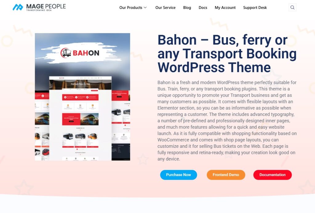 How to Install Bahon Theme: Complete WordPress Bus Theme for Transport Website 1 bahon_magepeole