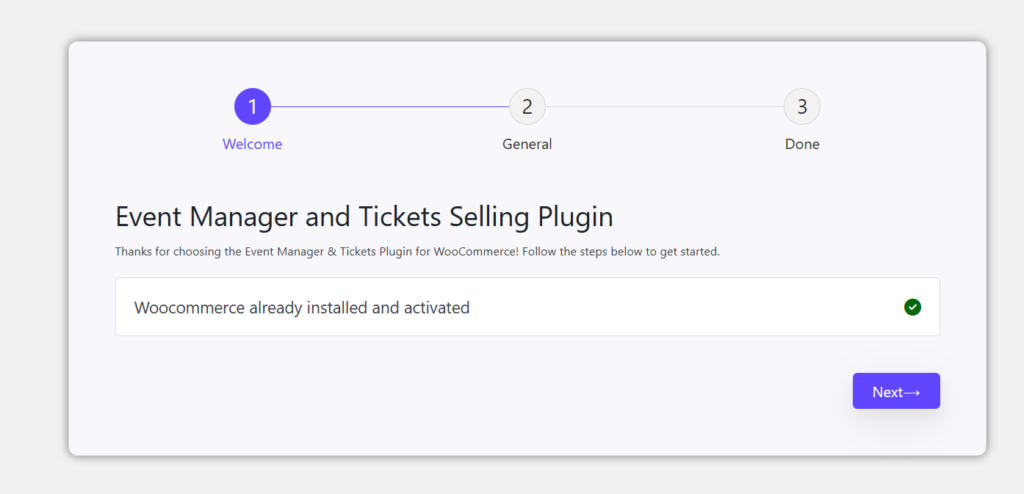 setup WpEvently and WooCommerce