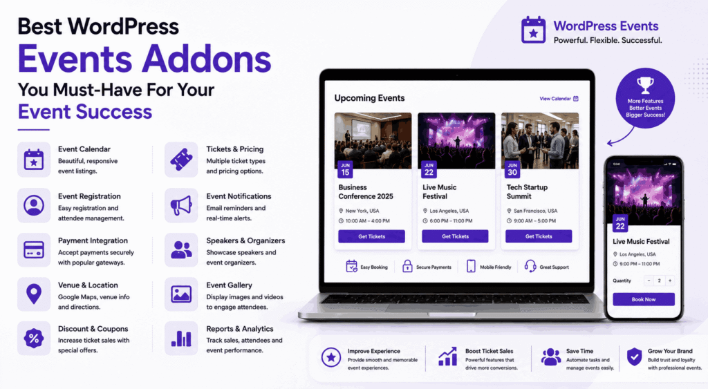 Best WordPress Events Addons You Must-Have For Your Event Success