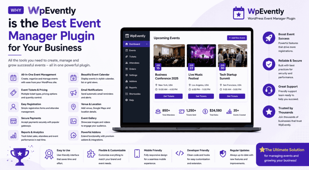 Why WpEvently is the Best Event Manager Plugin for Your Business