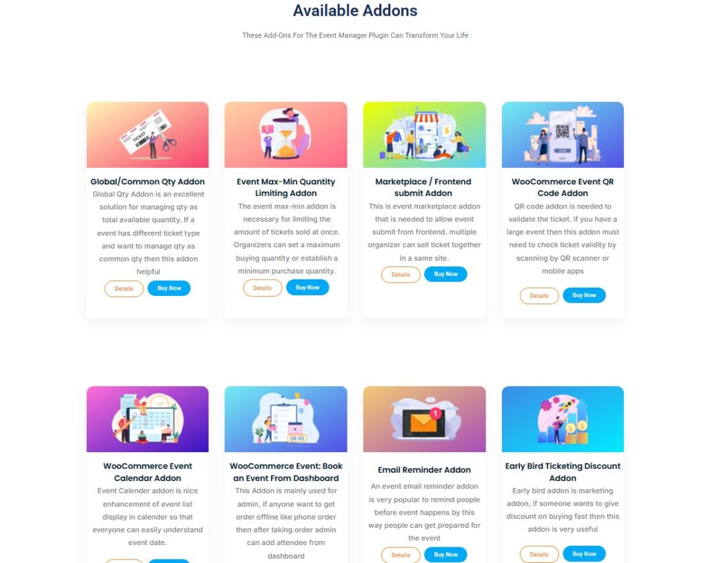 wpevently addons