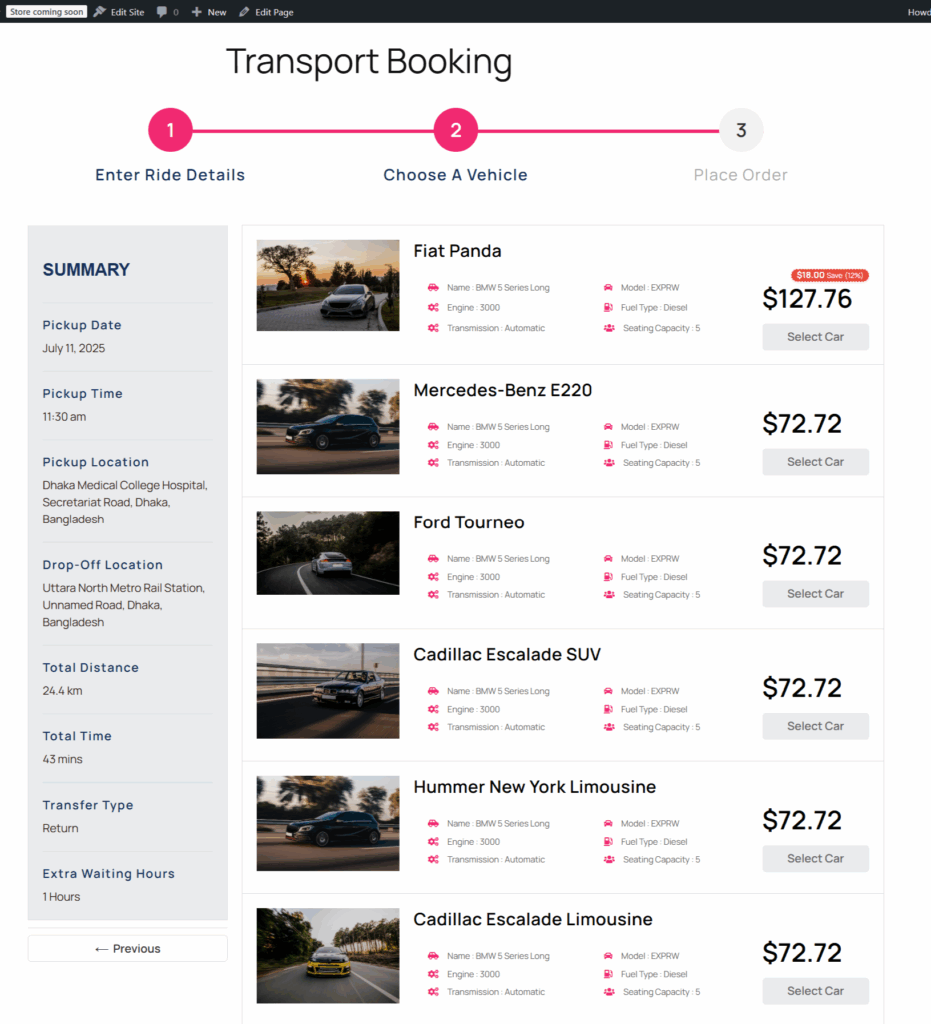 How to Use Distance Tier Pricing in the eCab Taxi Booking WordPress Plugin 21