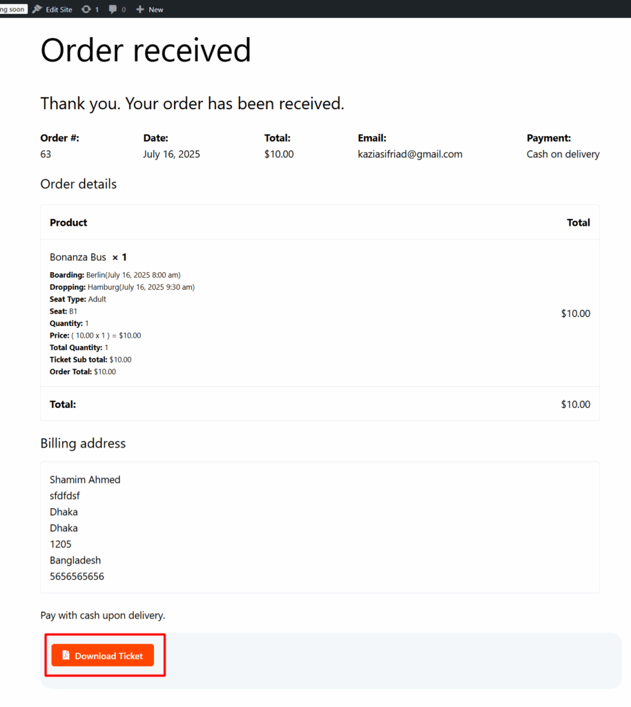download ticket
