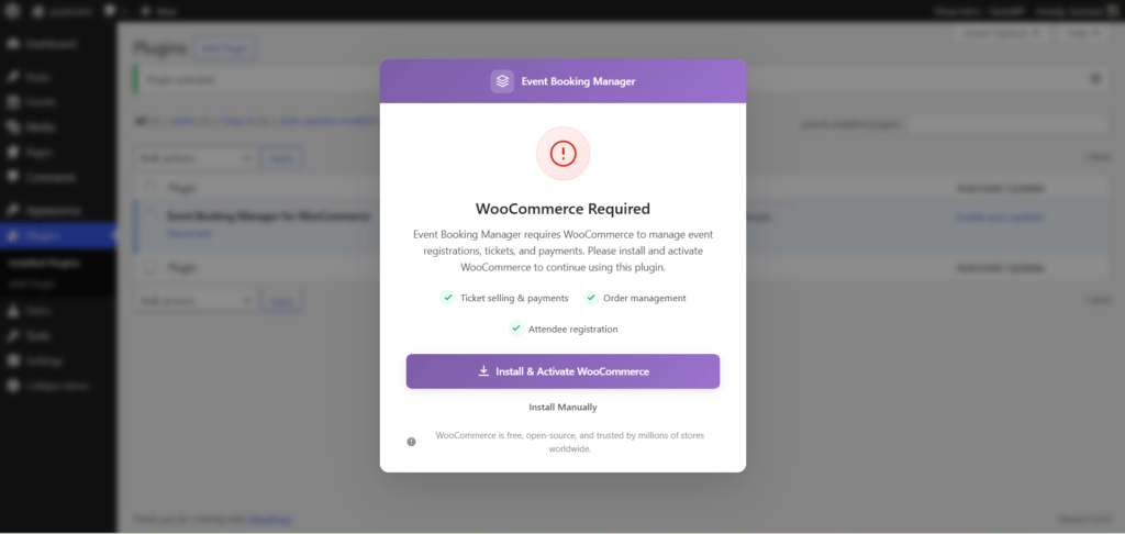 How to Create a Seminar Booking System Using WordPress Event Booking Plugin 3 woocommerce