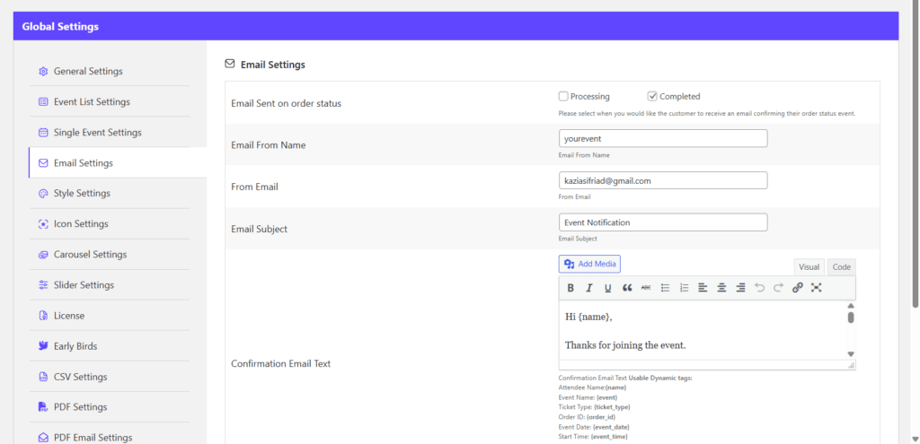 How to Create a Seminar Booking System Using WordPress Event Booking Plugin 11 email