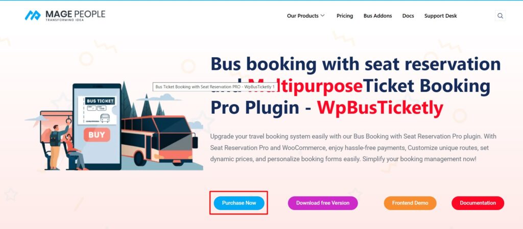 wpbusticketly website