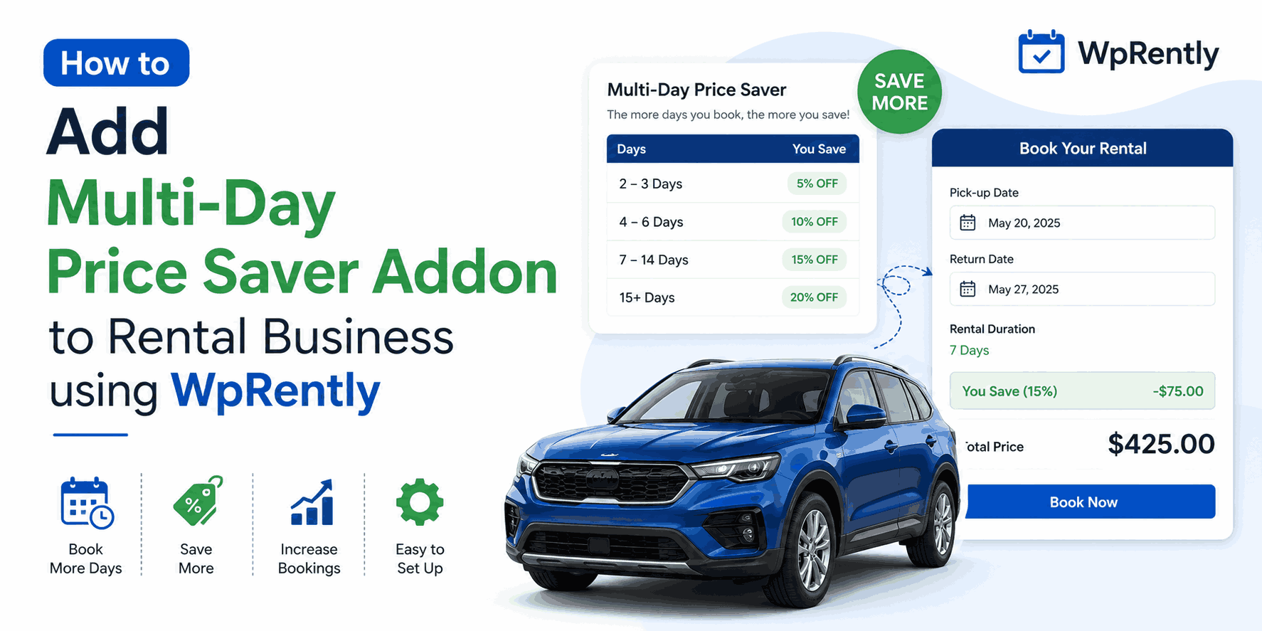How to Add Multi-Day Price Saver Addon to Rental Business using WpRently