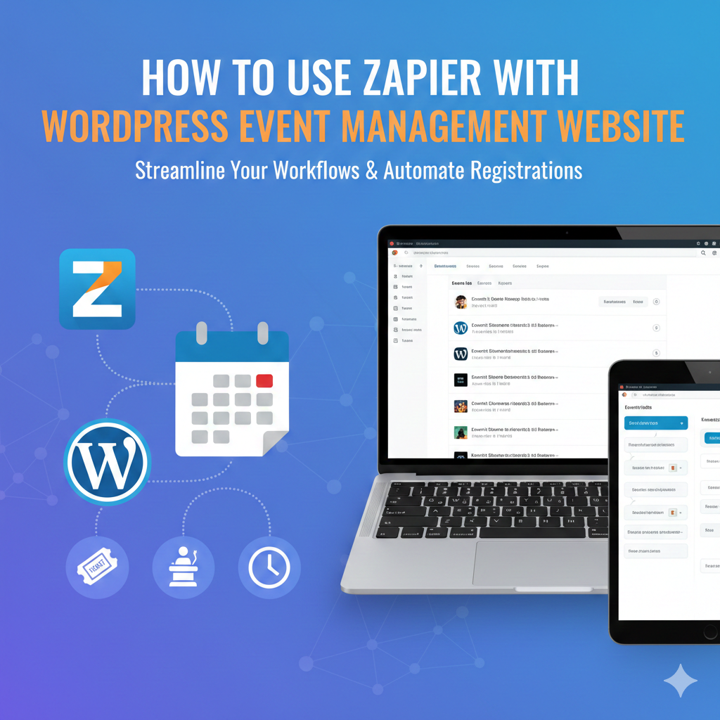 How to Use Zapier with WordPress Event Management Website : Setup Hybrid Event Platform