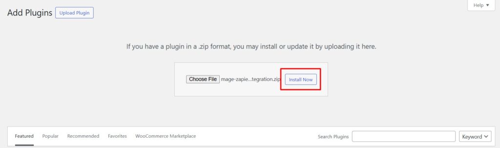 upload zapier integration