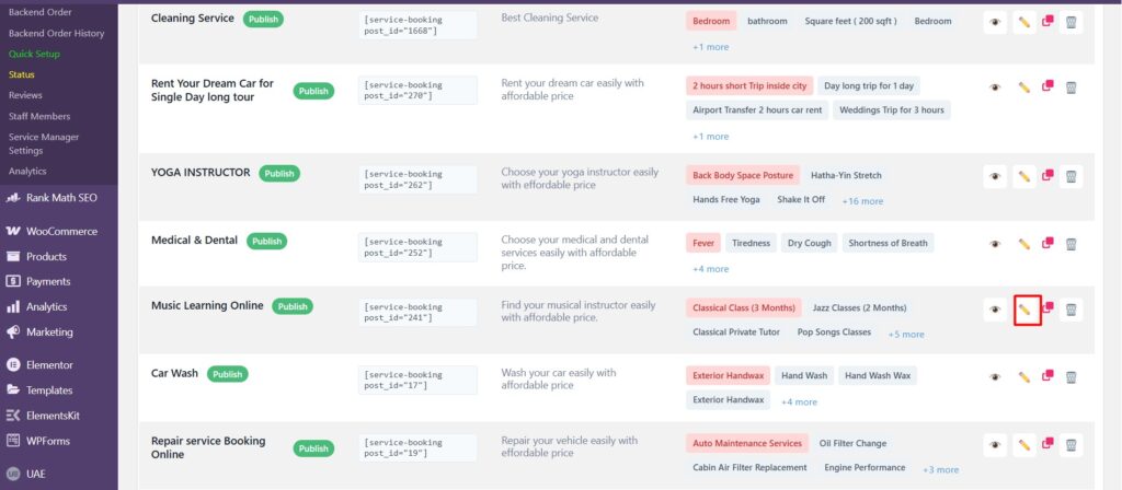 select musical template