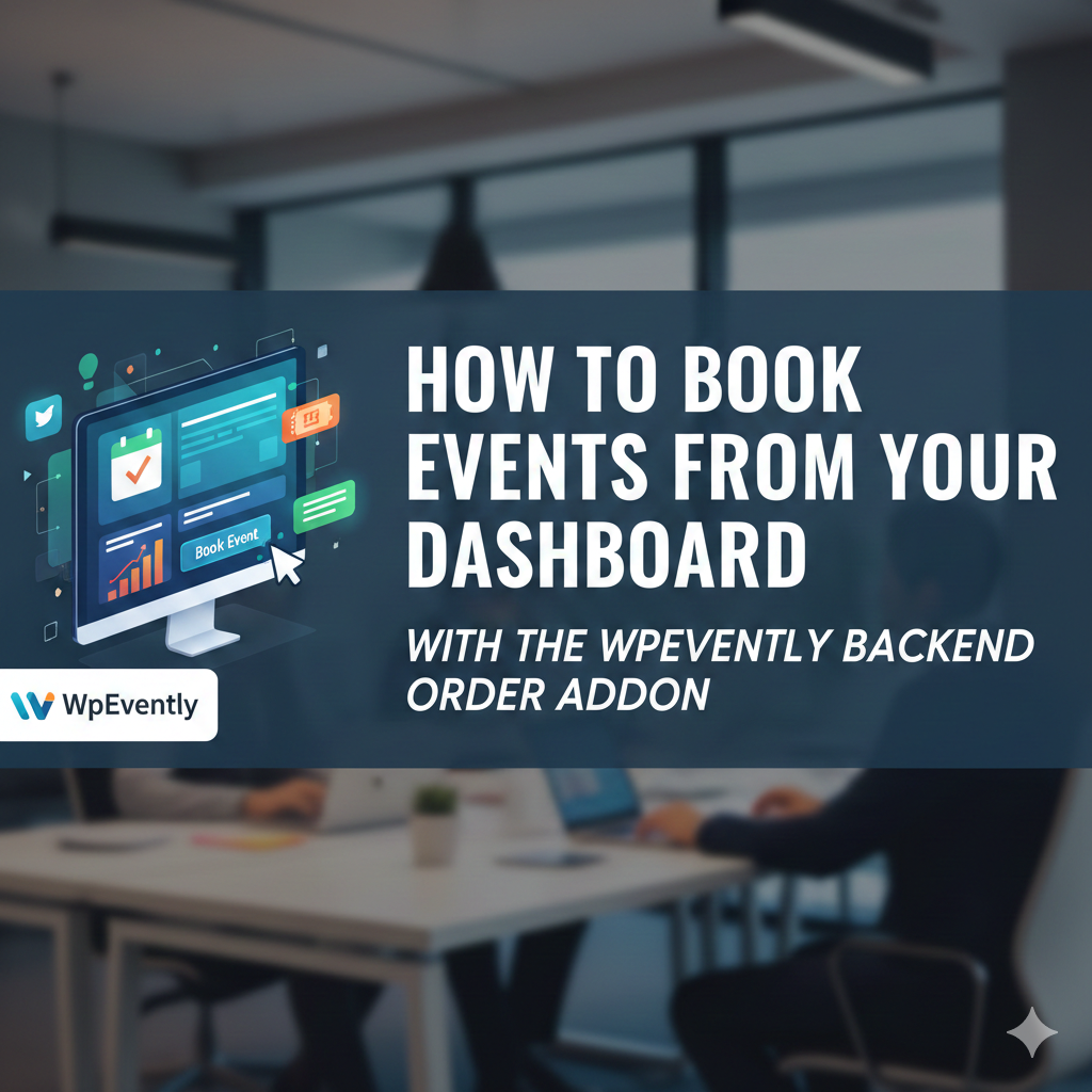 How to Book Events from Your Dashboard with the WpEvently Backend Order Addon