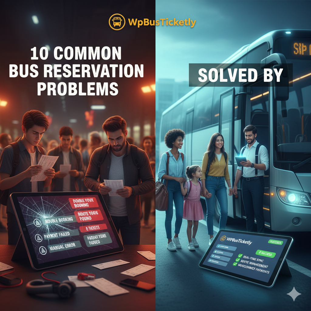 10 Common Bus Reservation Problems Solved by WpBusTicketly