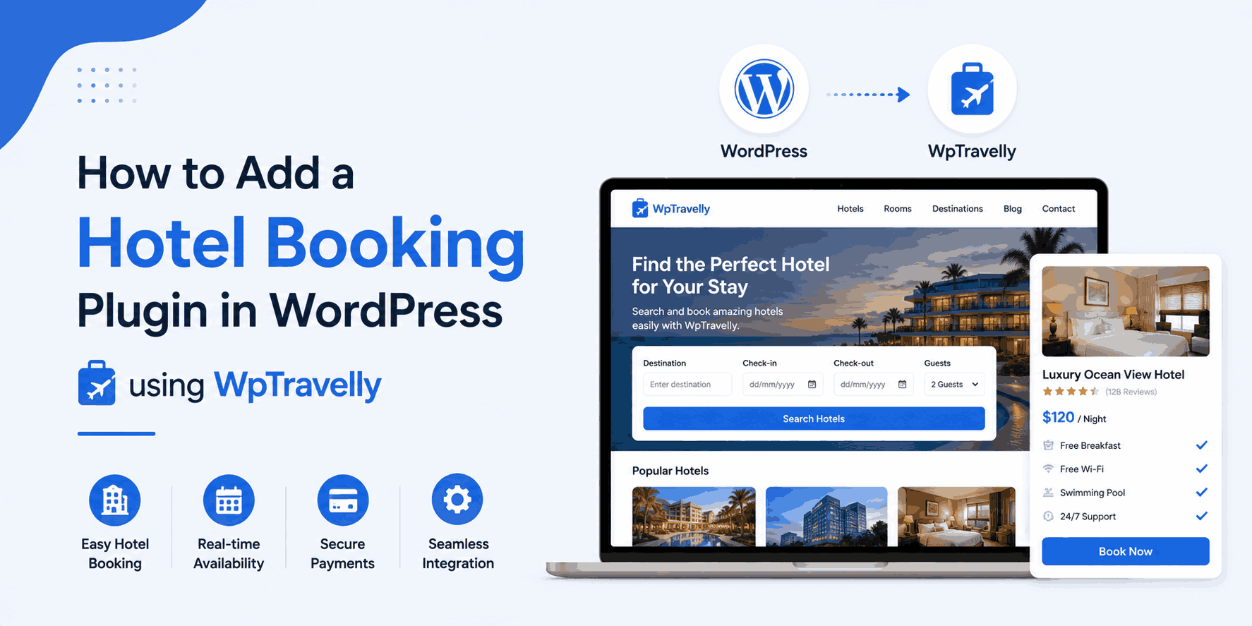 How to Add a Hotel Booking Plugin in WordPress using WpTravelly