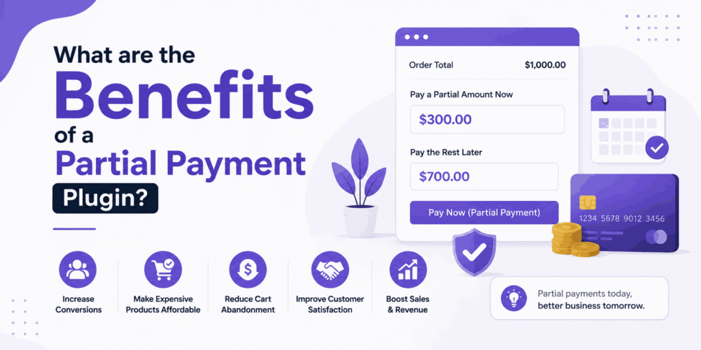 What are the benefits of a Partial payment plugin?
