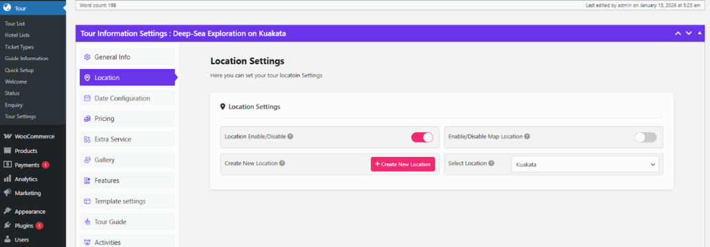 location settings