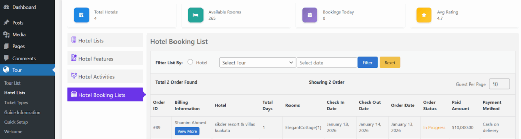 check hotel booking backend
