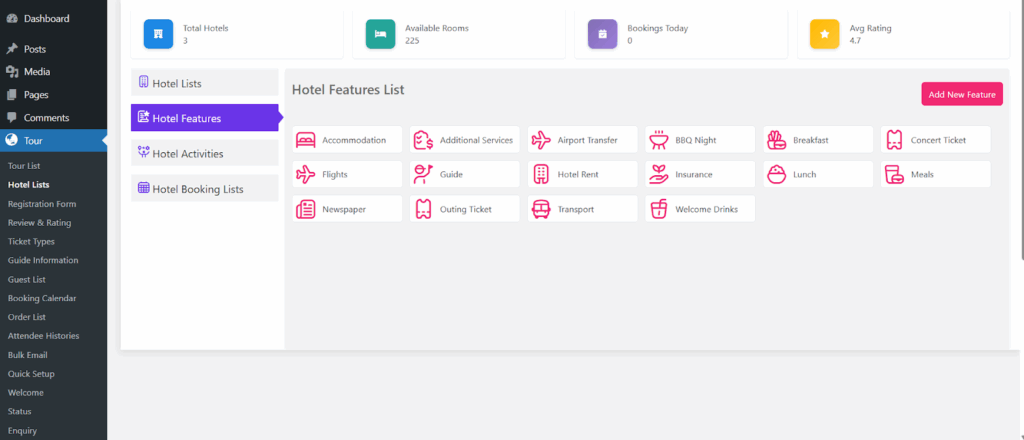 hotel features