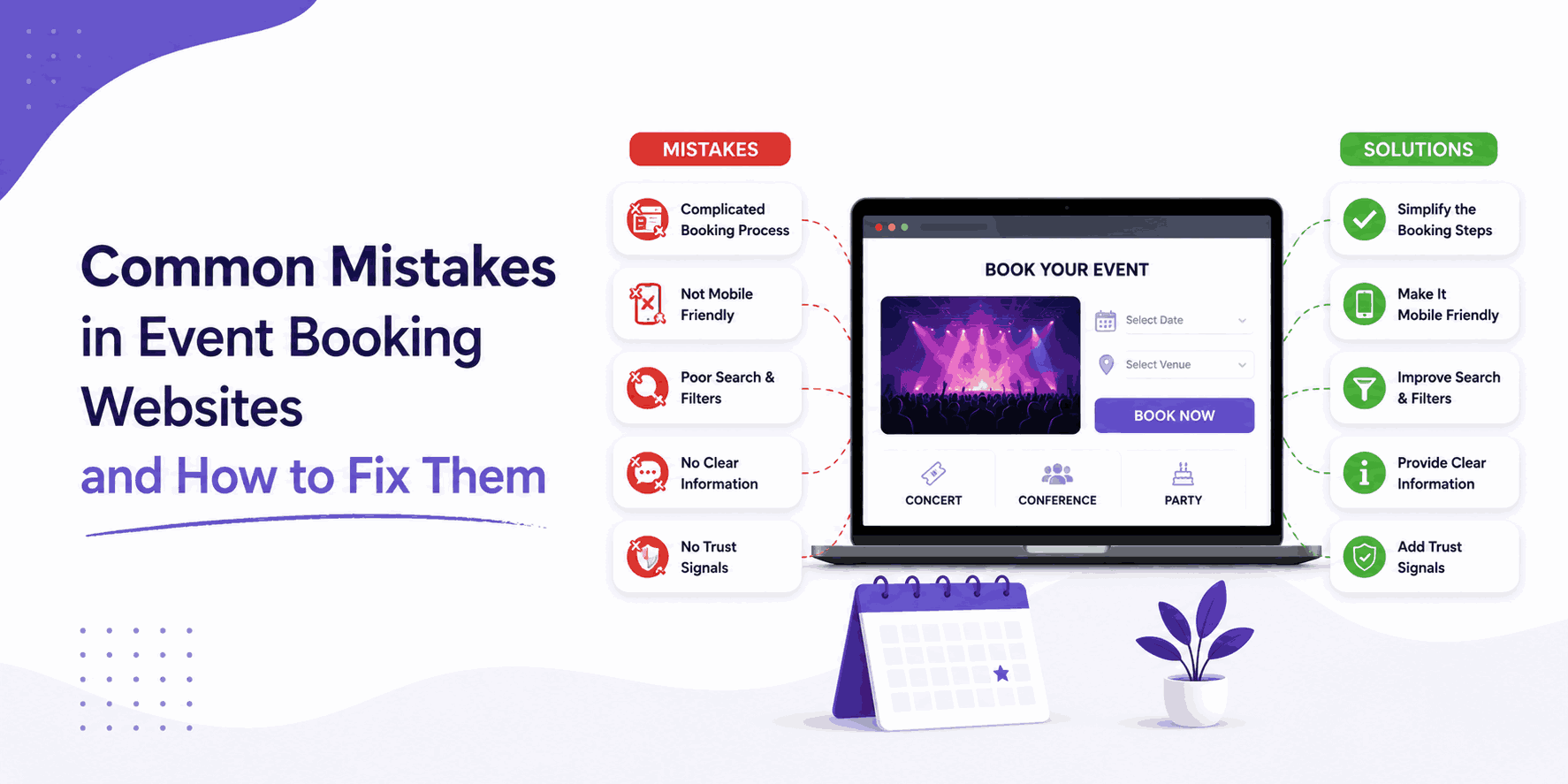 Common Mistakes in Event Booking Websites and How to Fix Them