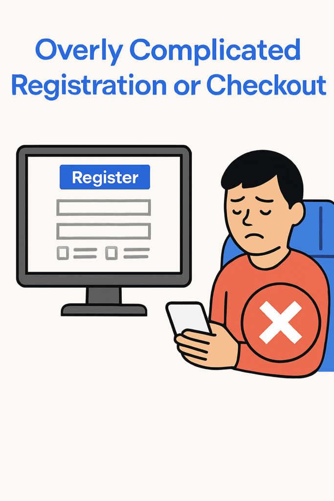 Common Mistakes in Event Booking Websites and How to Fix Them 2 Overly Complicated Registration or Checkout