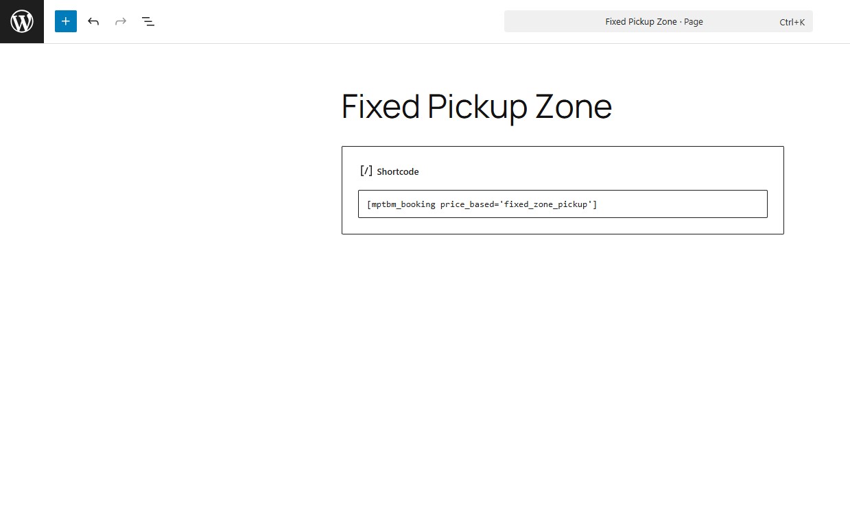 How to use Single Operation Areas and Fixed Zone Pricing in eCab Taxi 11 shortcode fixed zone pickup