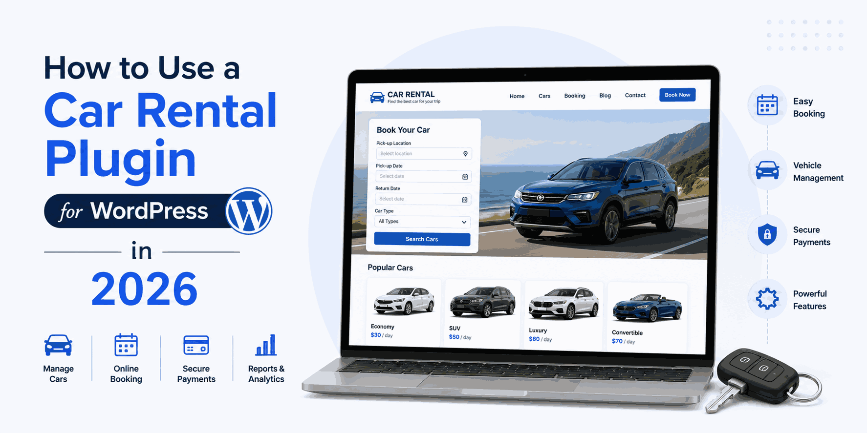 How to use a car rental plugin for WordPress in 2026