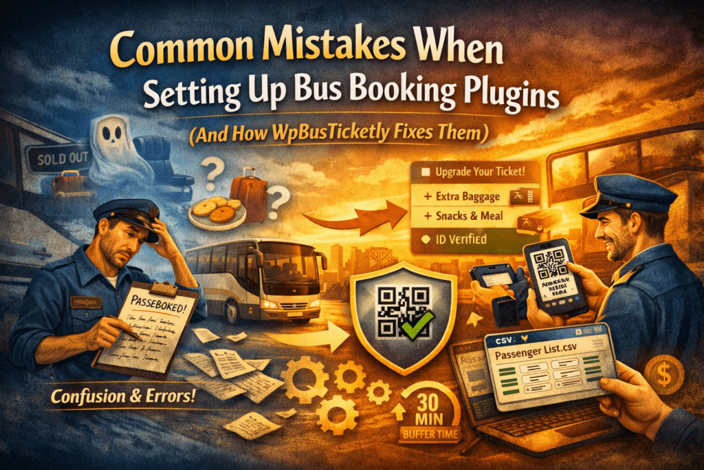Common Mistakes When Setting Up Bus Booking Plugin (And How WpBusTicketly Fixes Them)