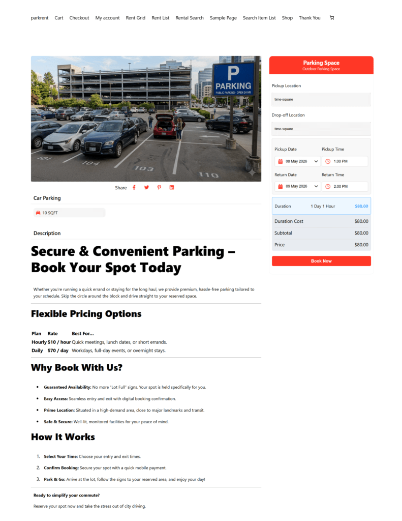 Manage Parking Space Rentals Effortlessly with WpRently Plugin 17