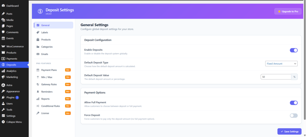 How to Configure Percentage-Based or Fixed Deposit Payments in WooCommerce 2
