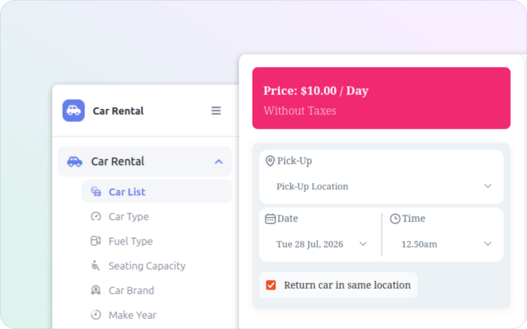 Complete Car Rental Booking Solution — WpCarRently