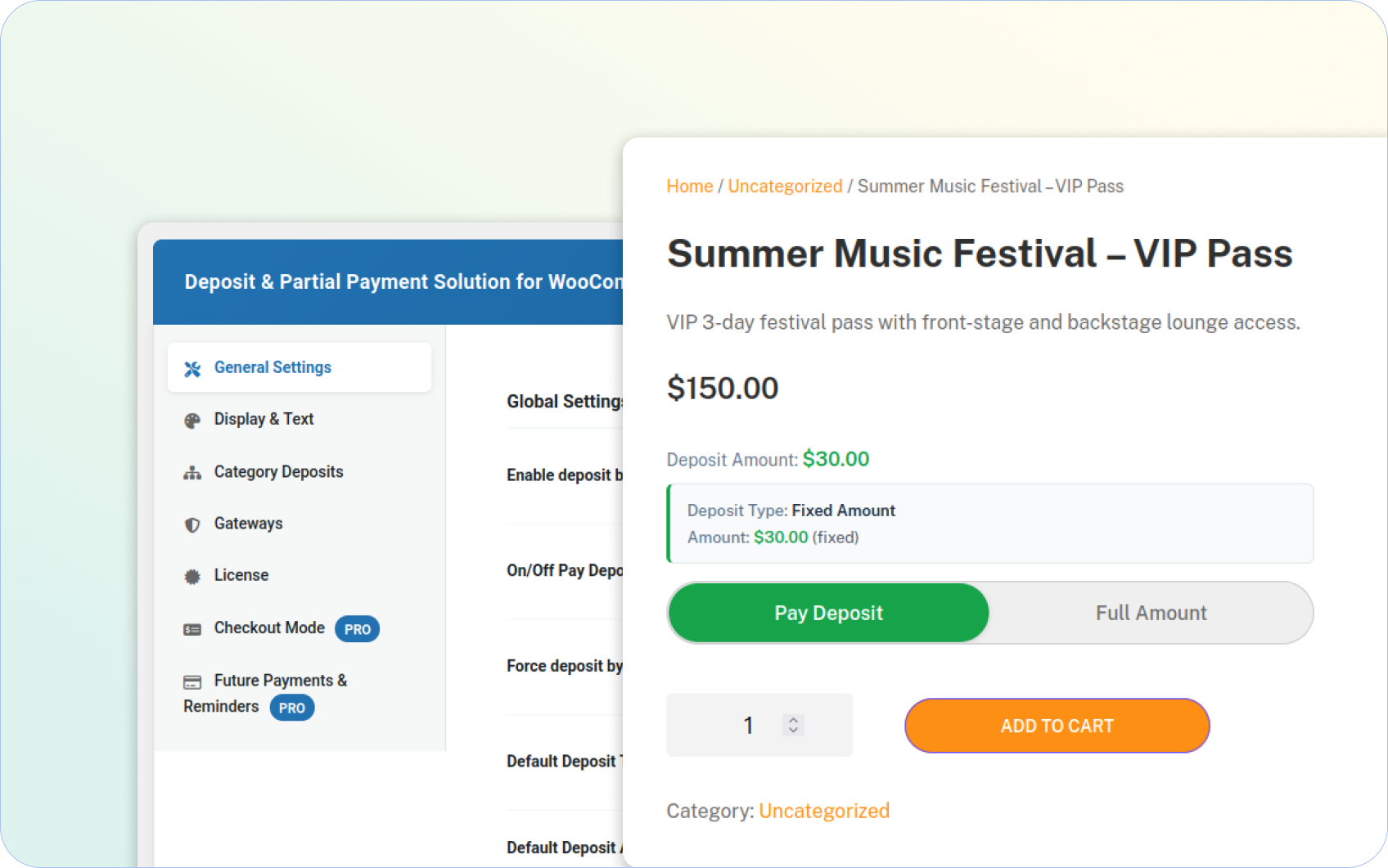 Deposit & Partial Payment for WooCommerce Pro — WpDepositly
