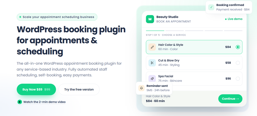 Best WordPress Plugin for Appliance Repair Booking (2026 Guide) 3 bookingpress