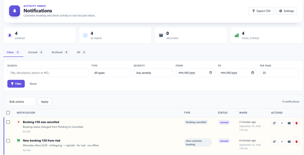 Booking Module for Taxis: Features Your Site Needs in 2026 8 taxi notification