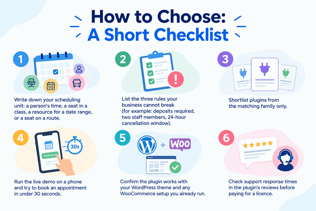 Appointment Booking Plugin: How to Choose the Right One 3 How to Choose: A Short Checklist