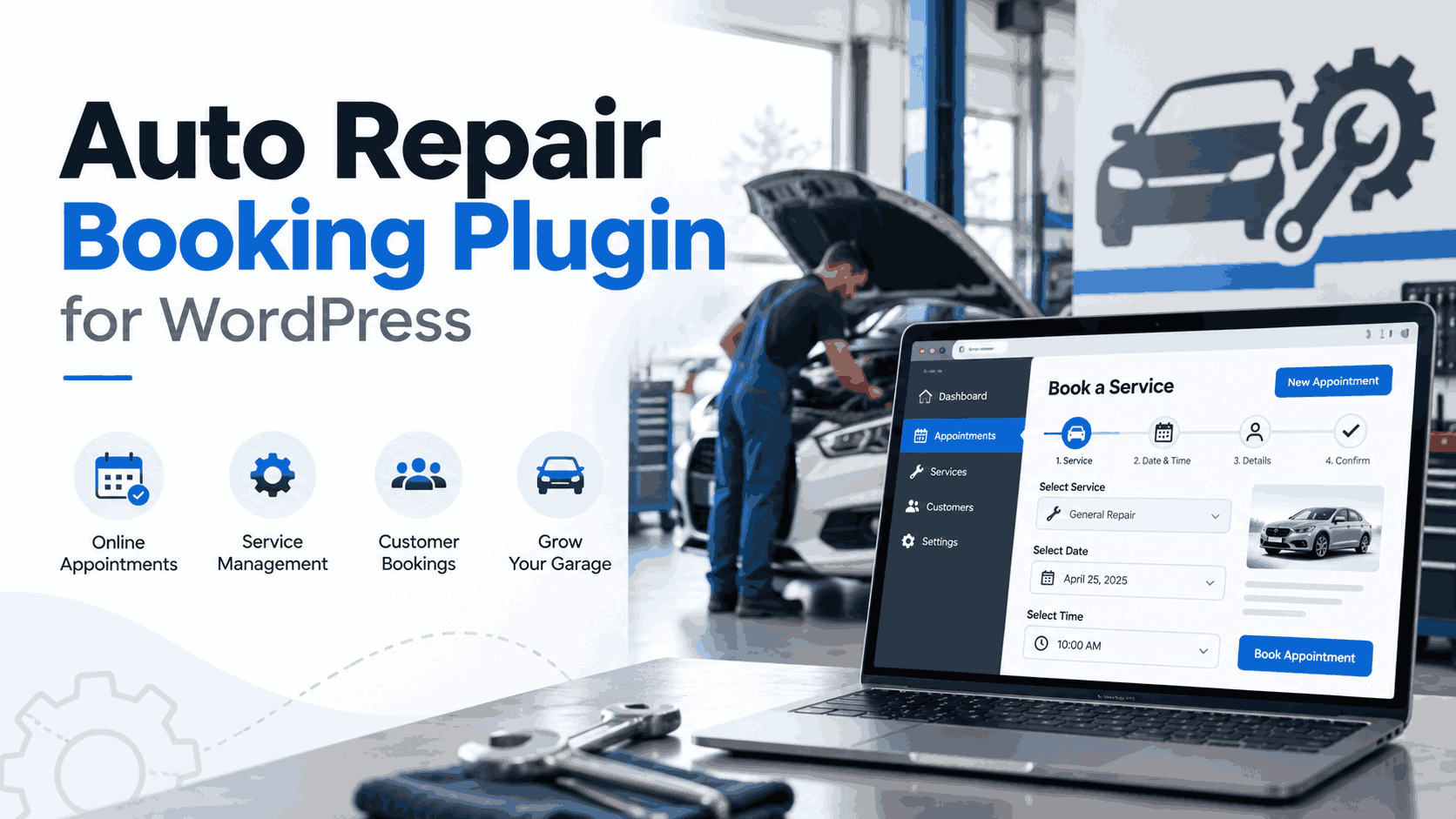 Auto Repair Booking Plugin WordPress