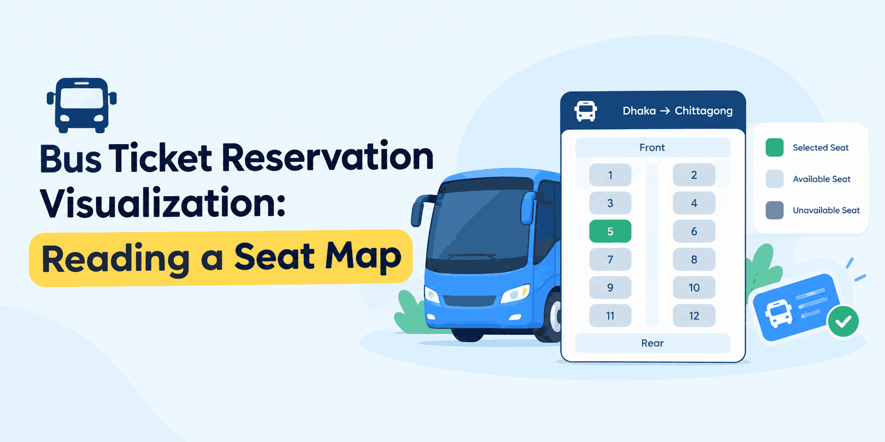 Bus Ticket Reservation Visualization: Reading a Seat Map