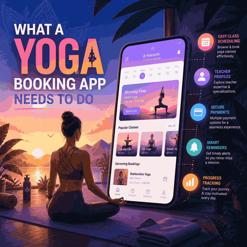 Booking App Yoga: How to Choose One for Your Studio in 2026 1 What a Yoga Booking App Needs to Do