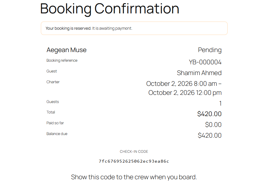 MagePeople Yacht Booking System: How It Helps Yacht Charter Businesses 7 yacht booking check in code