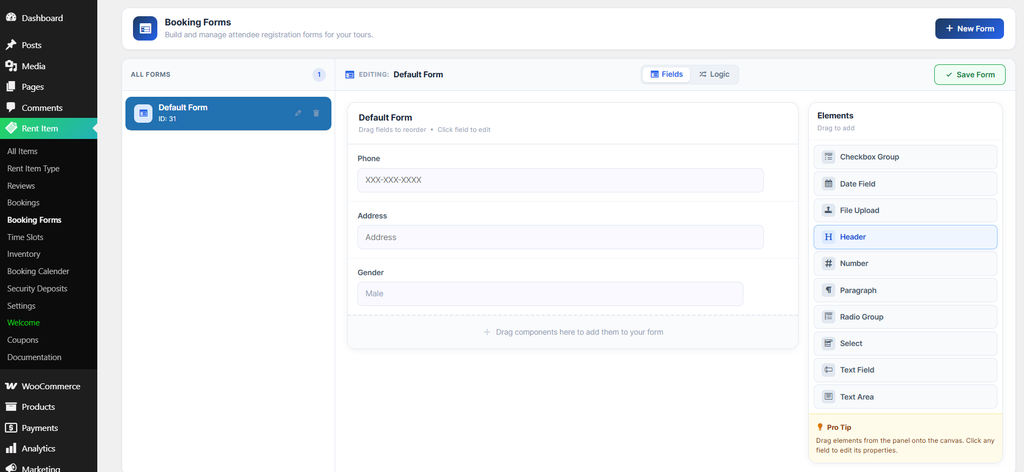 WordPress Rental Plugin Security Checklist: Protect Rentals 4 booking form